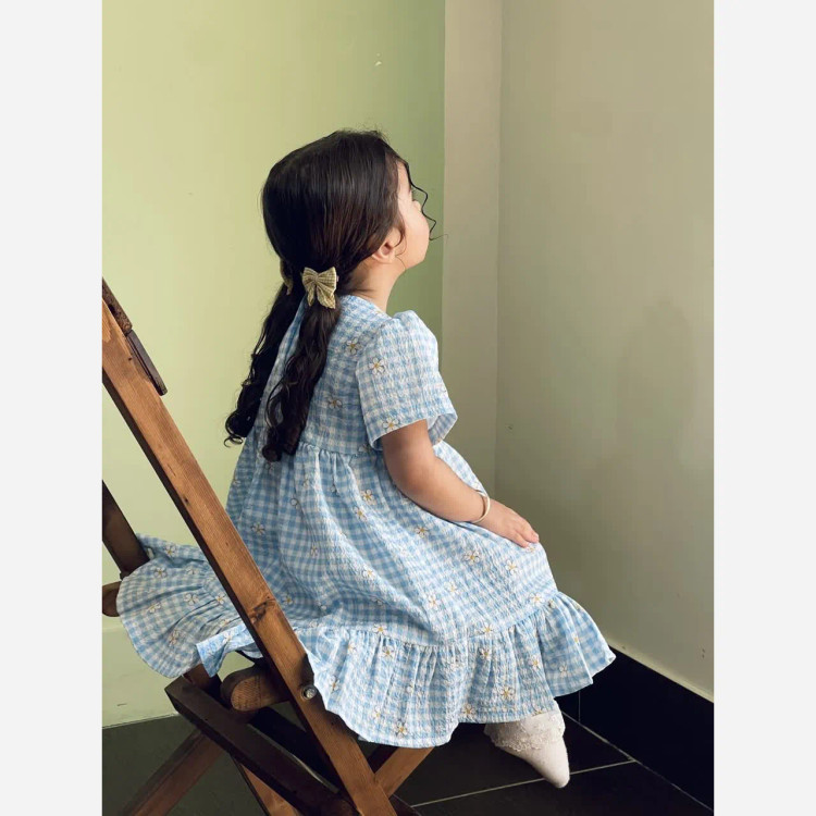 پیراهن عروسکی پفکی دخترانه مدل ترانه (2)