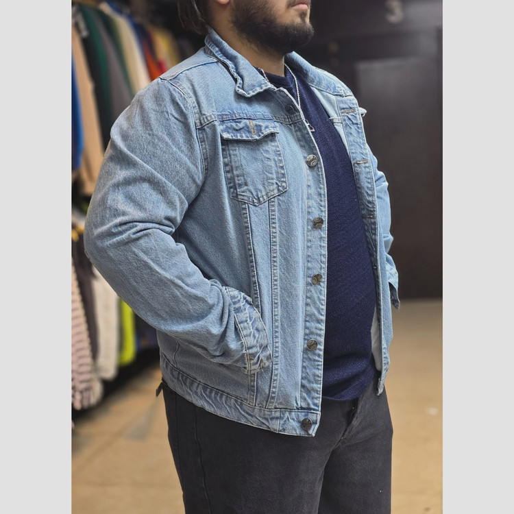 کت جین مردانه سایز بزرگ پارچه ترک بدون کش در رنگبندی متنوع سایز XL تا 4XL