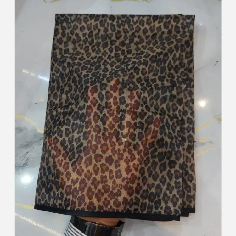 شال توری پلنگی دور گاندوزی قواره بزرگ تابستانی (2)