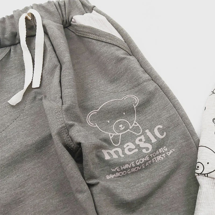 بلوز شلوار پسرانه طرح تدی مدل magic جنس ملانج