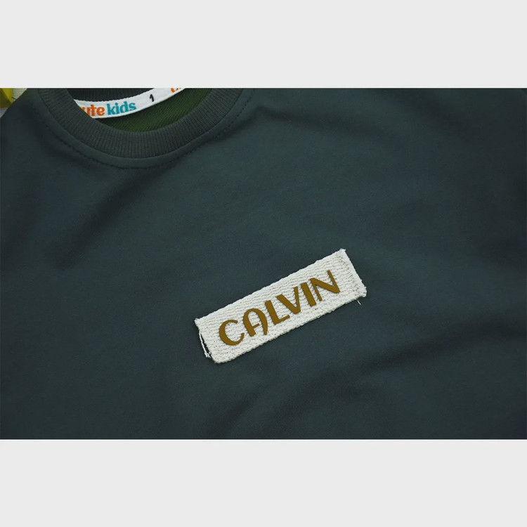 بلوز پسرانه یقه گرد پنبه سوپر مدل CALVIN