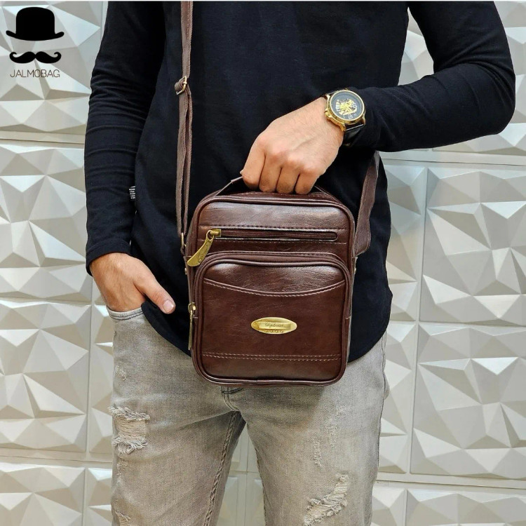 کیف دوشی مردانه چرمی دیپلمات بزرگ چرم صنعتی درجه یک (2)