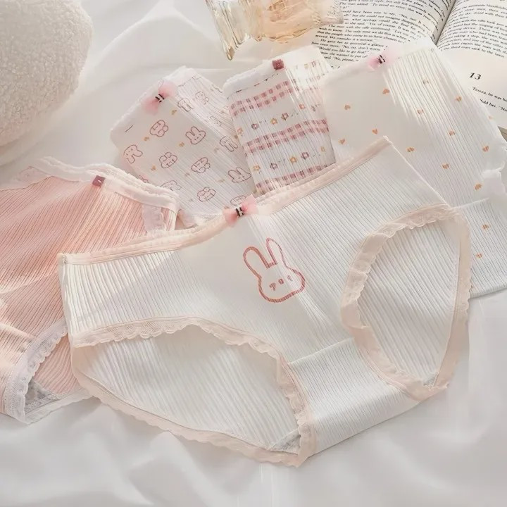 شورت زنانه عروسکی فانتزی کبریتی نخی طرح خرگوشی سایز بزرگ 3X