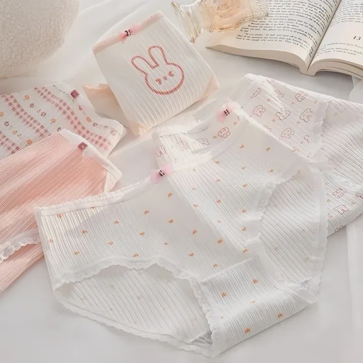 شورت زنانه عروسکی فانتزی کبریتی نخی طرح خرگوشی سایز بزرگ 3X