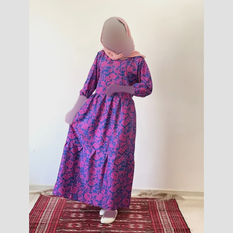 پیراهن ساحلی زنانه جنس فلور بوگاتی فری سایز قد 135
