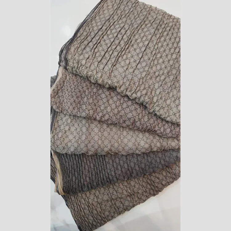 شال حریر پلیسه مجلسی بهاره سایز 200 در 75 سانت