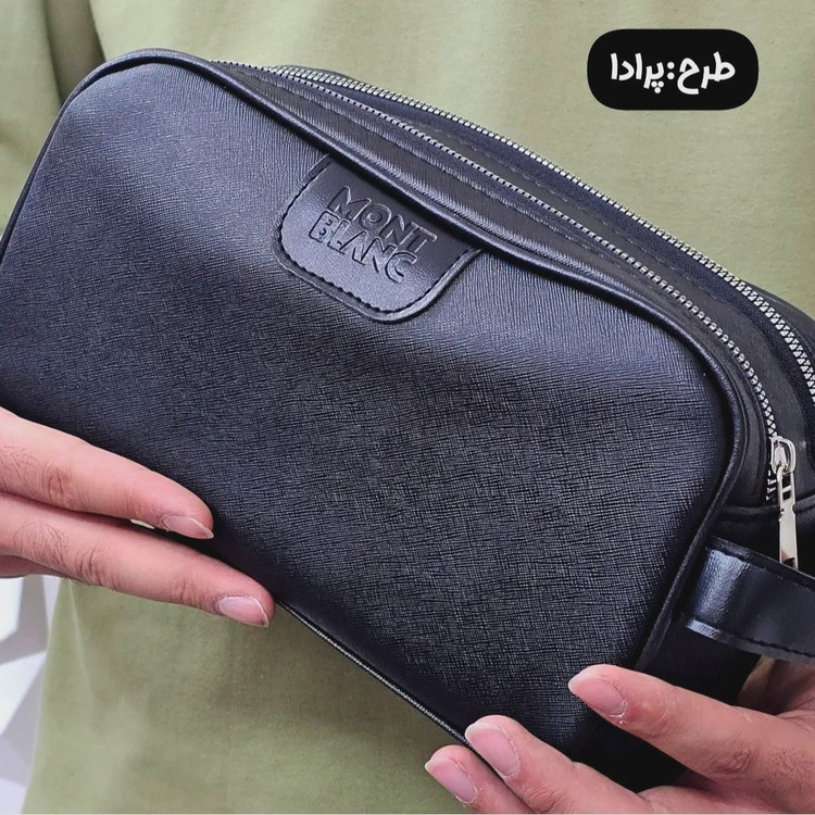 کیف دستی مردانه چرم صنعتی دو خانه مدل شوزبگ