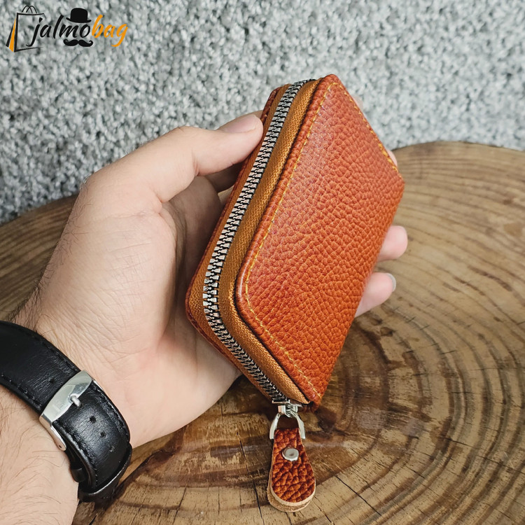 جاکارتی زیپدار چرم اصل گاوی مناسب آقایان و خانمها