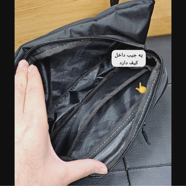 کیف کمری بادی بگ پارچه ریپس ضدآب مدل 2 خانه جادار