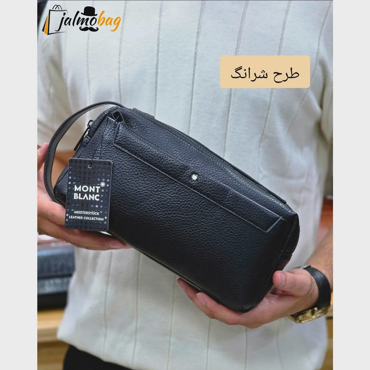 کیف دستی دوحالته مونت بلانک چرم وارداتی چهار زیپ