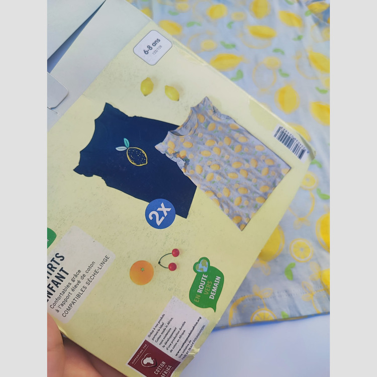 پک دو عددی تاپ دخترانه نخی پنبه ای لوپیلو آلمان تابستانی