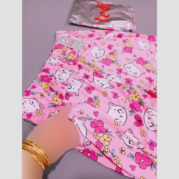شلوار زنانه گیاهی راحتی قواره دار قد 100 مارک لیدی سایز 38 تا 52