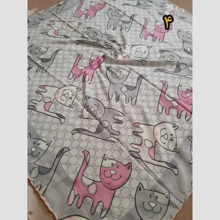 روسری دخترانه سوپرنخ فانتزی دست دوز قواره 100