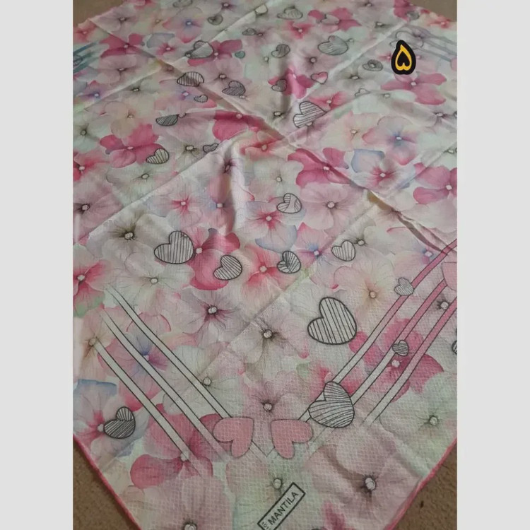 روسری دخترانه سوپرنخ فانتزی دست دوز قواره 100