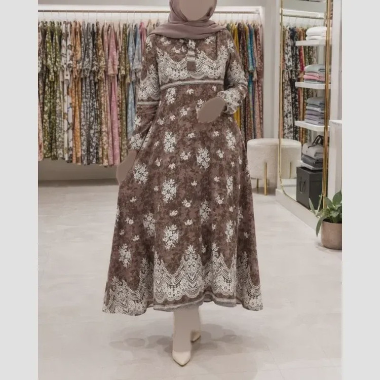 پیراهن کلوش طرح یاسمن R7567