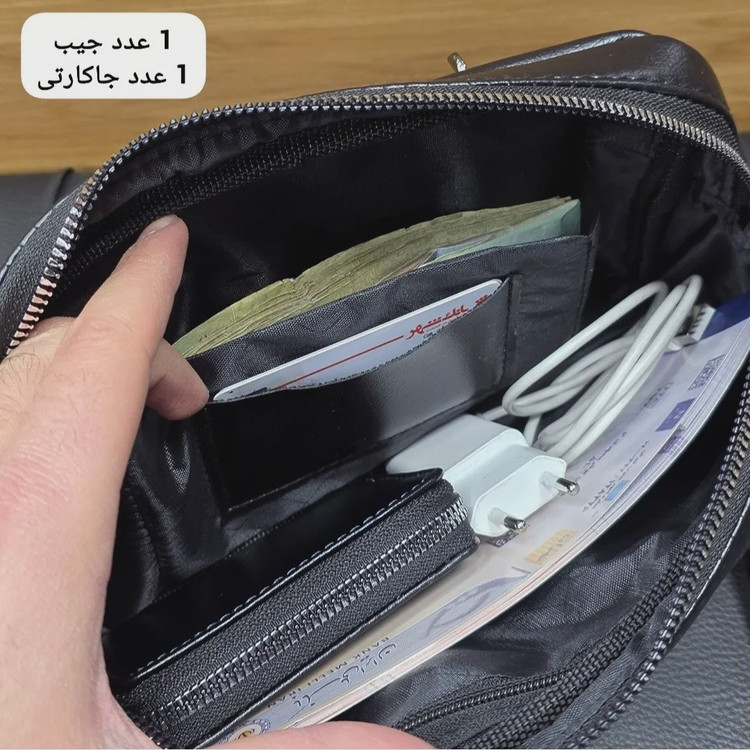 کیف دستی و دوشی پاسپورتی مونت بلانک چرم خارجی درجه یک
