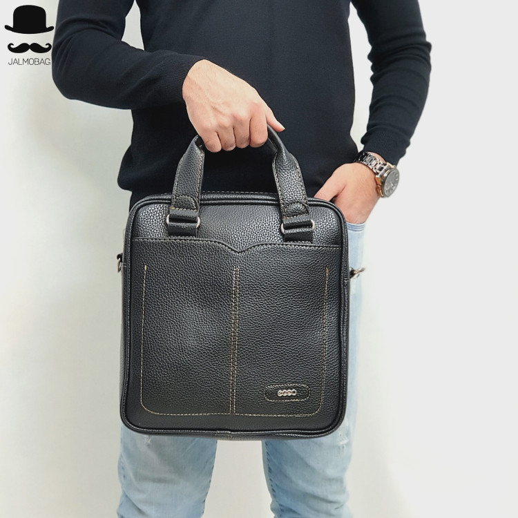 کیف اداری لپتاپی چرمی ایستاده دوشی و دستی با جای لپتاپ و ضربه گیر