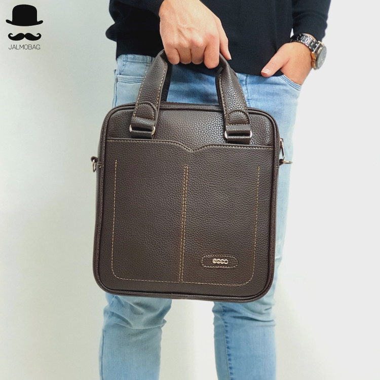 کیف اداری لپتاپی چرمی ایستاده دوشی و دستی با جای لپتاپ و ضربه گیر