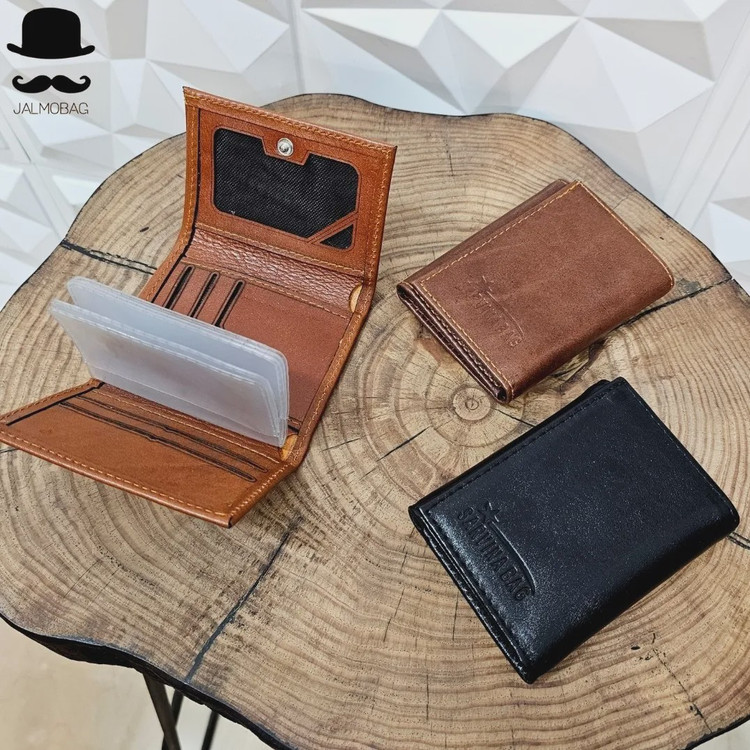 کیف پول جیبی و جاکارتی چرم طبیعی اصل مردانه کوچک