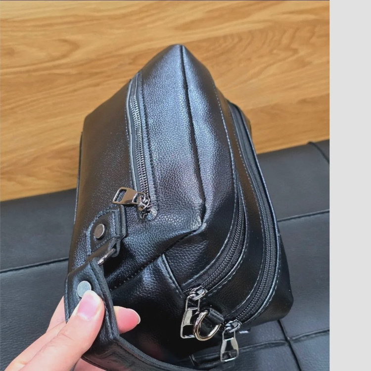 کیف دستی دوشی مردانه چرم وارداتی شوزبگ