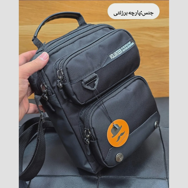 کیف دوشی دستی اسپرت پارچه برزنتی ضخیم خارجی ارتفاع 25 سانتی متر