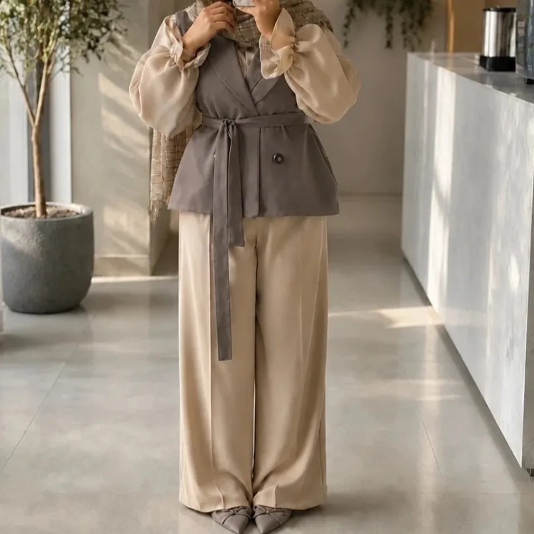 سه تیکه زنانه مدل روژین جنس مازراتی (2)