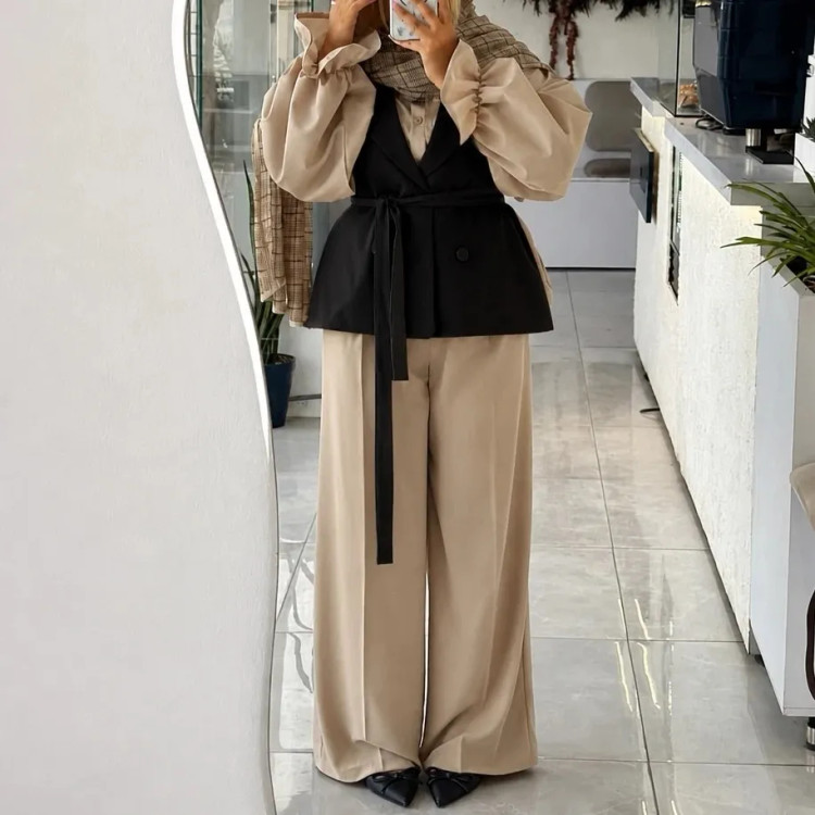 سه تیکه زنانه مدل روژین جنس مازراتی (2)