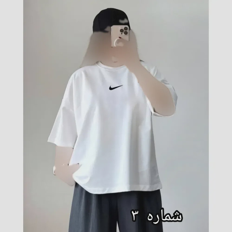 تیشرت باکسی لش زنانه سوپر پنبه قواره دار