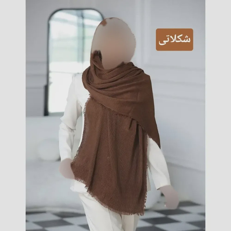شال نخی برشکا ریزپلیسه قواره بلند تابستانی