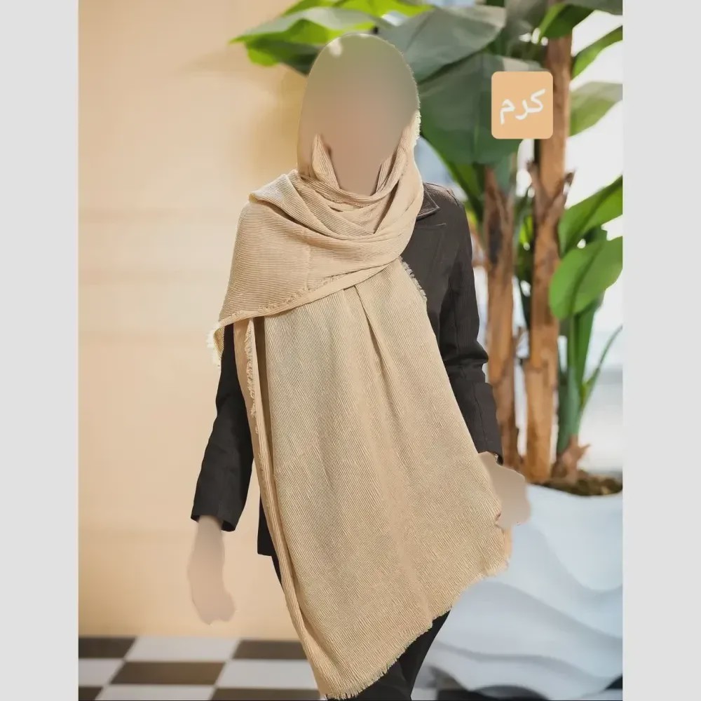 شال نخی ساده برشکا قواره 200 در 75 سانتیمتر