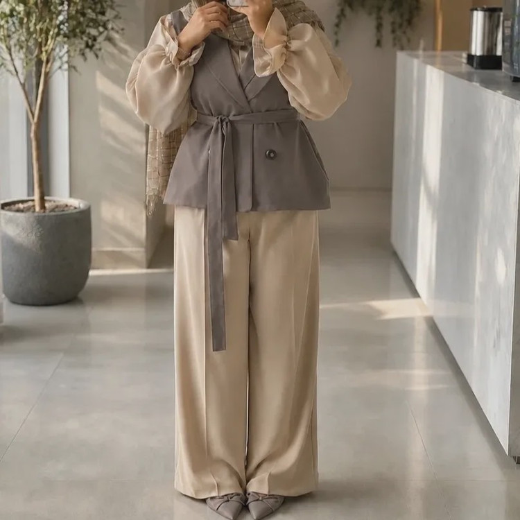 سه تیکه زنانه مدل روژین جنس مازراتی