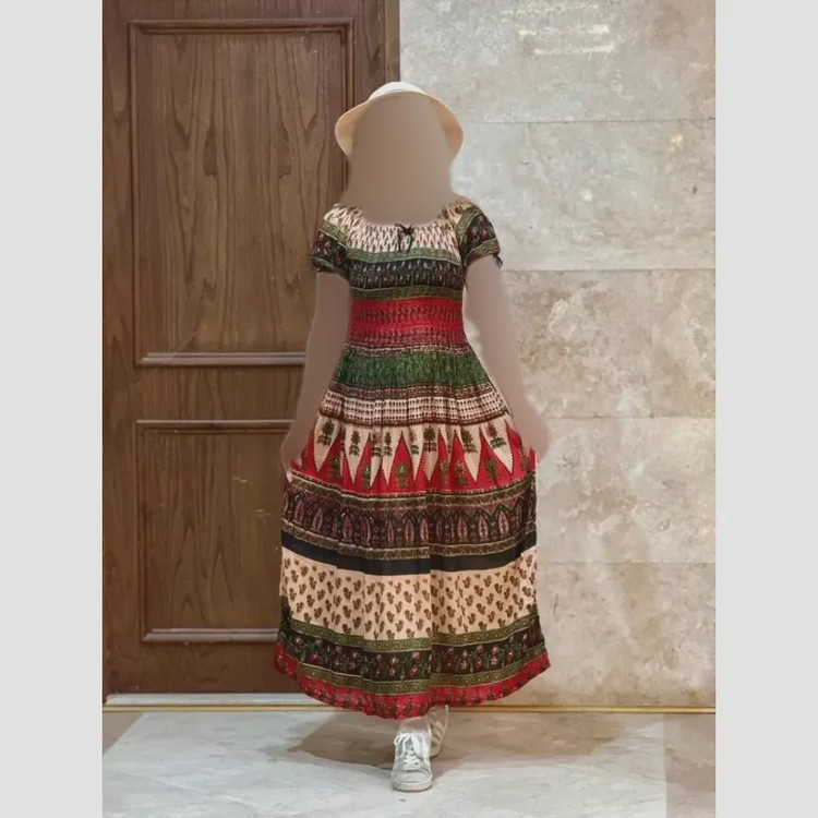 پیراهن کریشه هندی نخ کریشه هند فری سایز