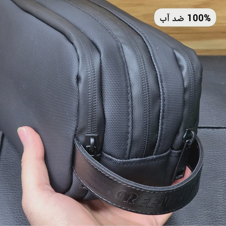 کیف دستی مردانه ضد آب گرین لاین جنس اسکین سیلیکونی ابعاد 13 در 23 سانتی متر