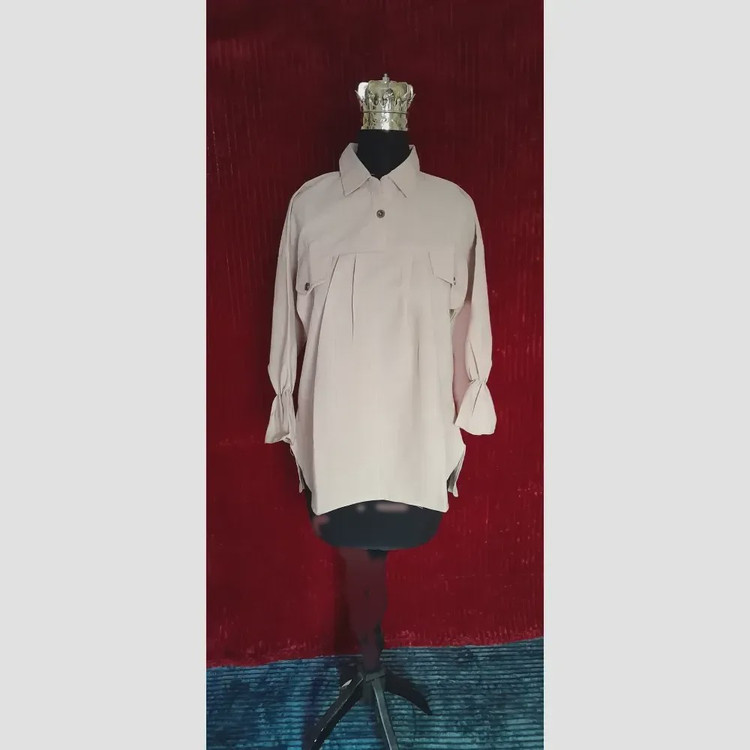 شومیز زنانه مجلسی لینن سینه چین تابستانه سایز 38 تا 48