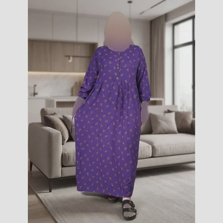 پیراهن کَلدار جلو دکمهt8046