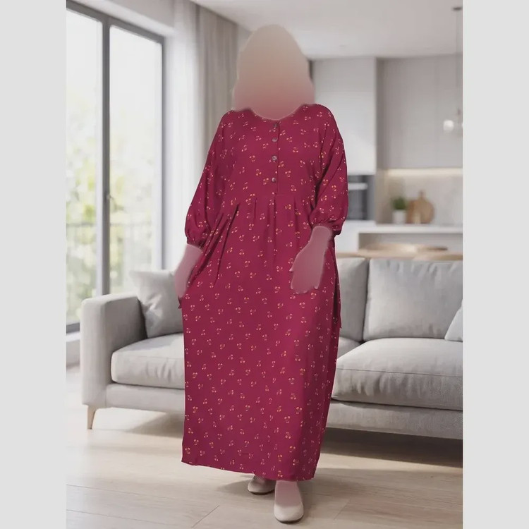 پیراهن کَلدار جلو دکمهt8046
