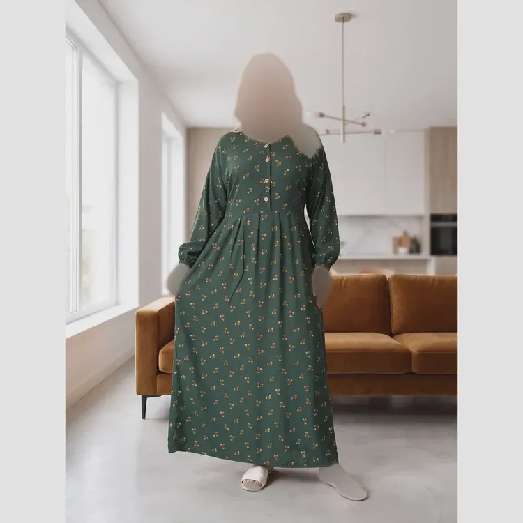 پیراهن کَلدار جلو دکمهt8046