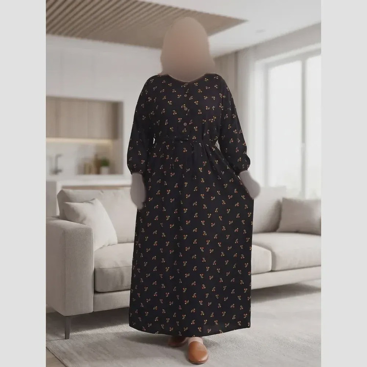پیراهن کَلدار جلو دکمهt8046