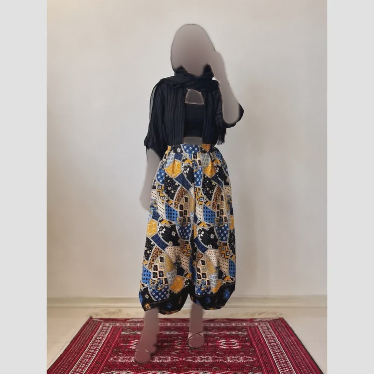 شلوار نخ طرح اندونزیt8034