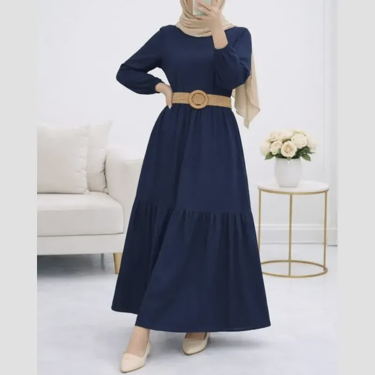 پیراهن ململ طرح آیدا یقه گره ای سایز 38 تا 48