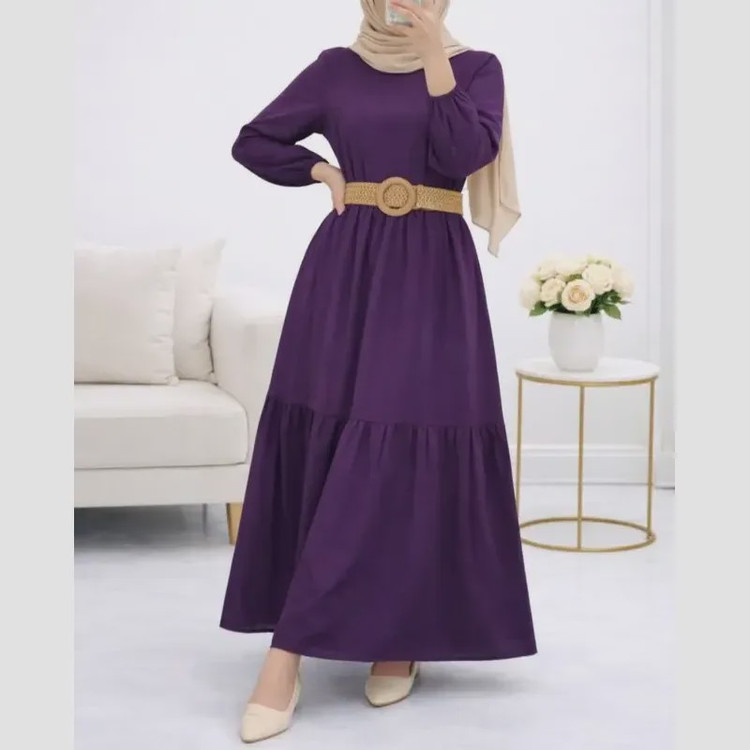 پیراهن ململ طرح آیدا یقه گره ای سایز 38 تا 48