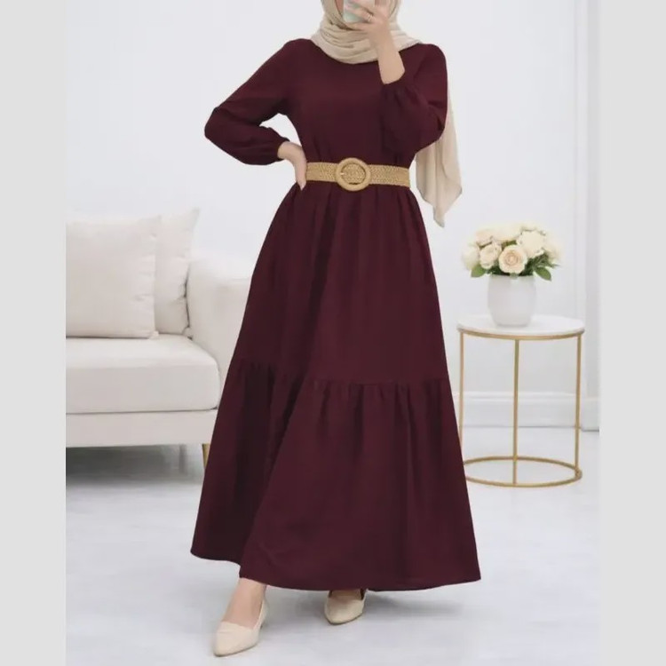 پیراهن ململ طرح آیدا یقه گره ای سایز 38 تا 48
