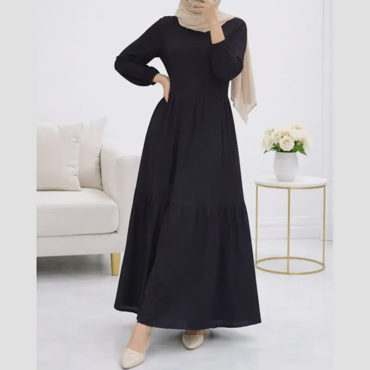 پیراهن ململ طرح آیدا یقه گره ای سایز 38 تا 48