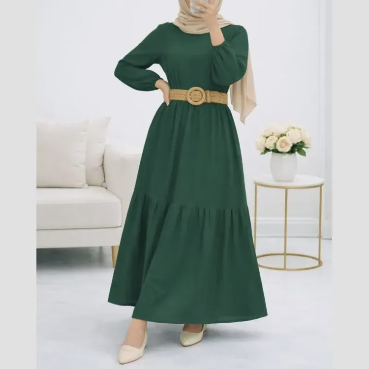 پیراهن ململ طرح آیدا یقه گره ای سایز 38 تا 48