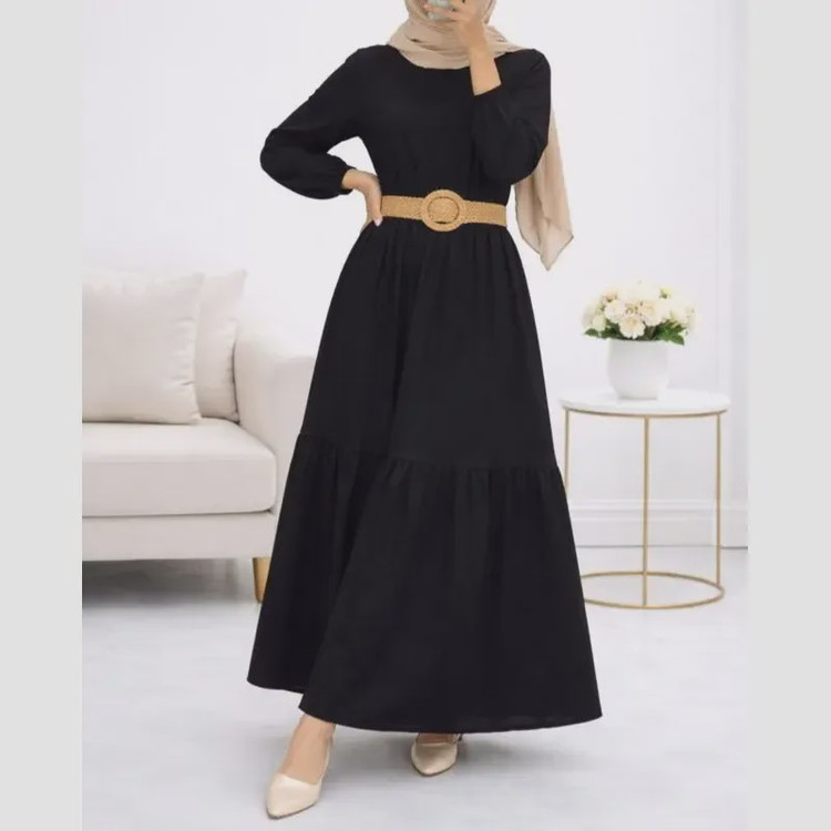 پیراهن ململ طرح آیدا یقه گره ای سایز 38 تا 48
