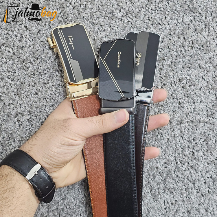 کمربند ریلی چرمی 3.5 سانت طول 125 سانتی متر