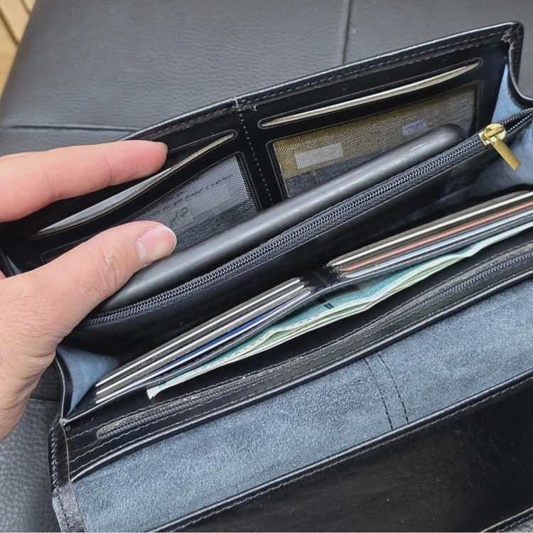 کیف دستی پاسپورتی چرم اصل گاوی مردانه
