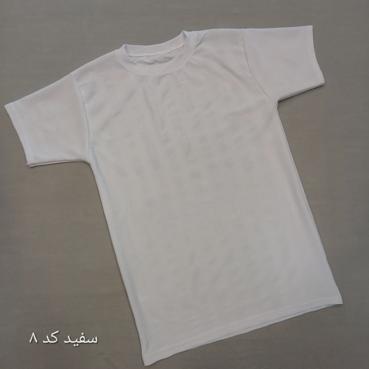 تیشرت مردانه نخی ساده طرح بیسکویتی خنک و لطیف