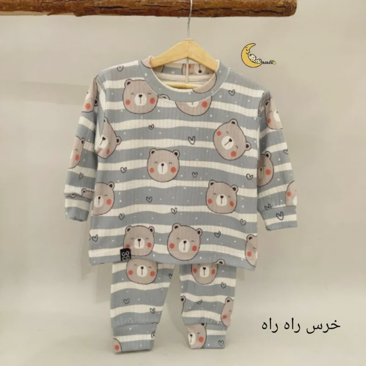 بلوز و شلوار راحتی بچگانه کبریتی طرح حیوانات برند کوالا