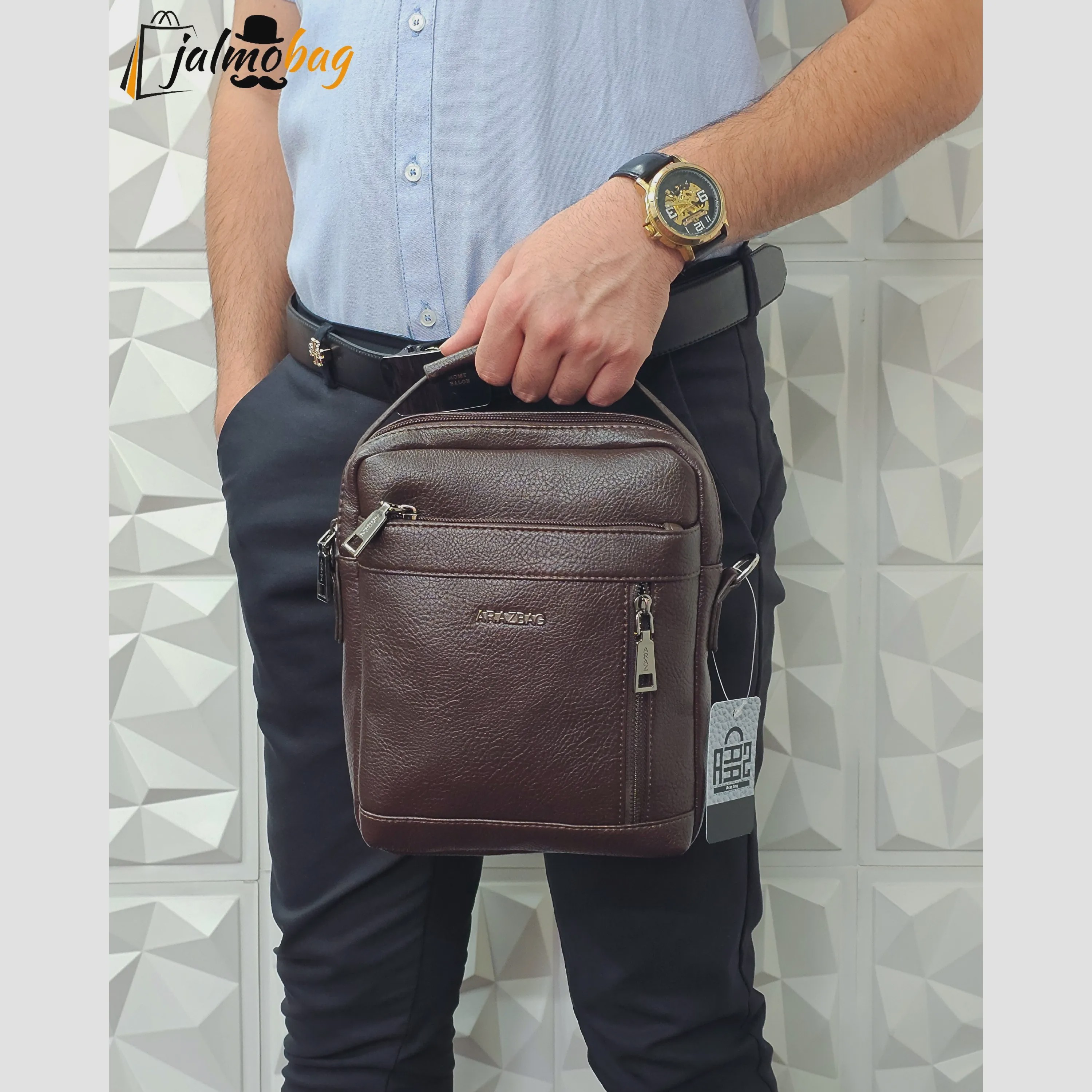 کیف دستی دوشی چرم خارجی ضد خش وارداتی